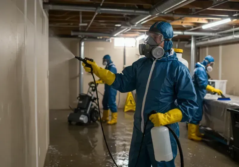 Basement Sanitization and Antimicrobial Treatment process in Shelby, OH